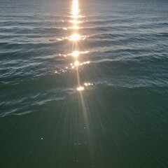 Sunlight on the ocean water- AI GENERATED 