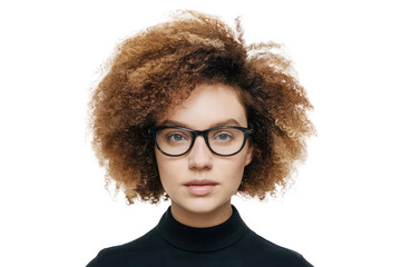 Obraz premium Isolated PNG Woman Beauty Face, GENERATIVE AI