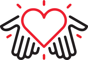 Modern Charity Icon Design, Unique Charity Icon Design Inspirations Editable vector file
