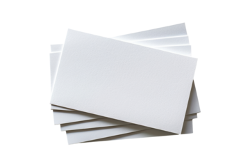 Stack of Blank White Paper Cards