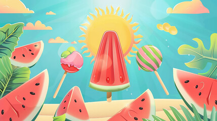 Vibrant flyers with tropical vibes