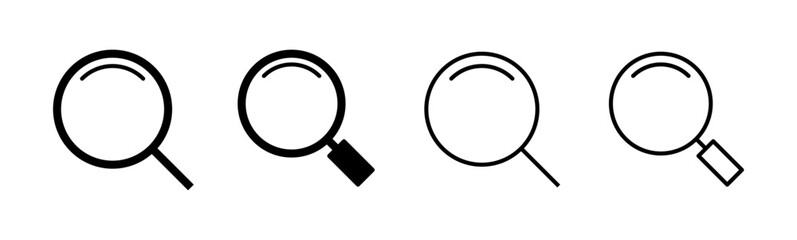 Search icon set. search magnifying glass icon