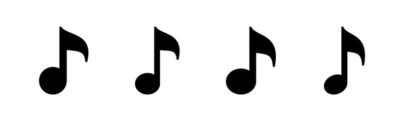 Music icon set. note music icon vector. tone icon