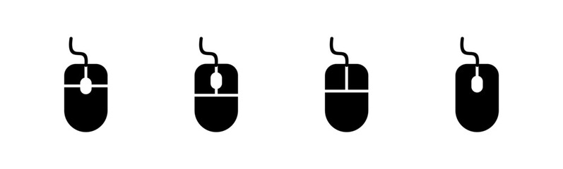 Mouse icon set. click icon vector. pointer icon vector.