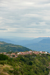 Barichara, the most beautiful town in Colombia, seen from a nearby lookout point