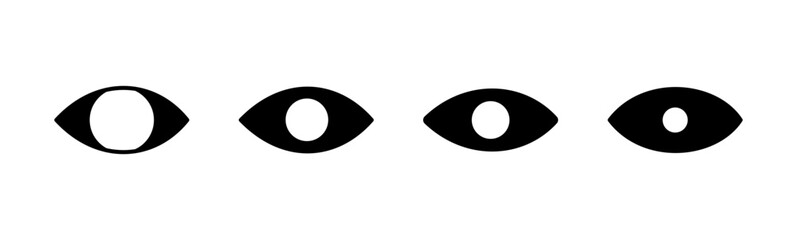 Obraz premium Eye icon set. Eye vector icon. Look and Vision icon.