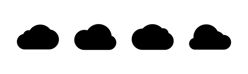 Cloud icon set. cloud vector icon
