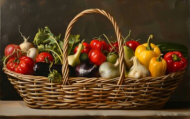 A basket full of vegetables