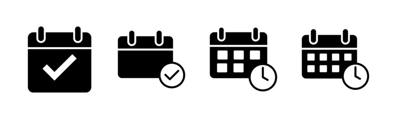 Calendar icon set. Calender symbol. calendar vector icon