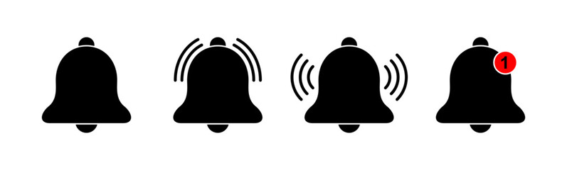 Bell Icon set. Notification icon for your web site design