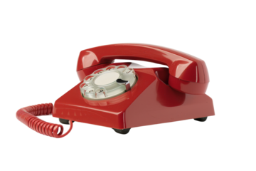 Vintage Red Rotary Dial Phone