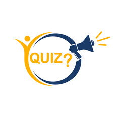Quiz design logo template illustration