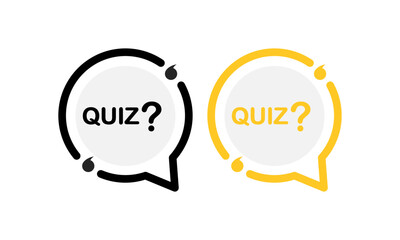 Quiz design logo template illustration
