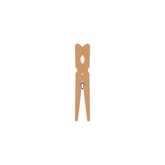 Wooden Clothespin vector illustration for laundry 