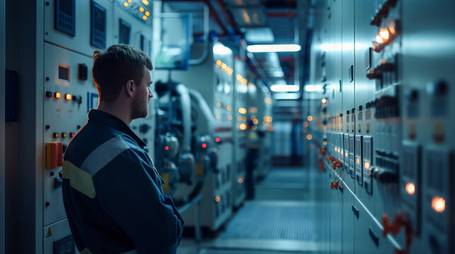 electricity management switchgear at power plant