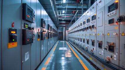 electricity management switchgear at power plant