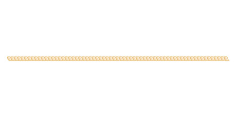 Fototapeta premium Horizontal Rope Isolated On White Background, Decorative Border Design Rope Element Vector Illustration. 