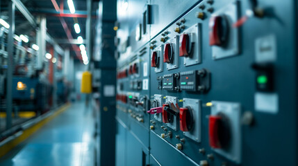 electricity management switchgear at power plant