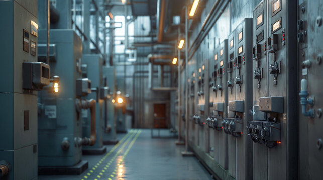 electricity management switchgear at power plant