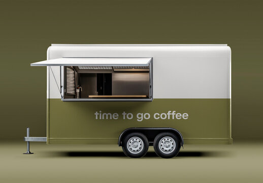 Food Truck Mockup With Generative AI