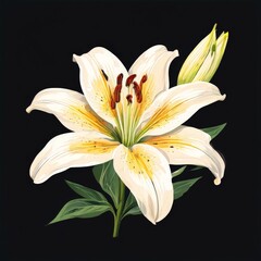 Obraz premium AI Image Generator, Exquisite Lily Blossom