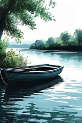 AI Image Generator, Peaceful Lakeside Retreat