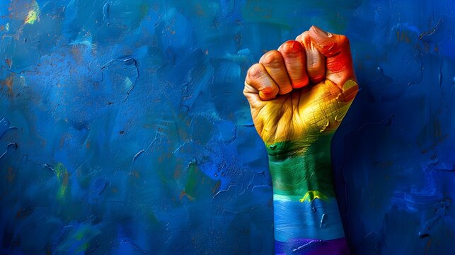 The Raised Fist of Defiant Resistance Against Injustice and Oppression