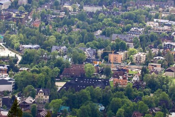 Obraz premium Densely populated neighborhood, high angle view