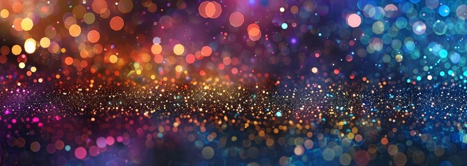 Fototapeta premium Multicolor glitter particles background