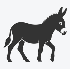 Majestic Donkey Silhouette Vector Collection, Ideal for Creative Projects and Illustrations