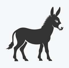 Majestic Donkey Silhouette Vector Collection, Ideal for Creative Projects and Illustrations