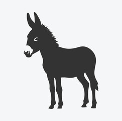 Majestic Donkey Silhouette Vector Collection, Ideal for Creative Projects and Illustrations