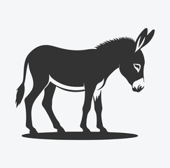 Majestic Donkey Silhouette Vector Collection, Ideal for Creative Projects and Illustrations