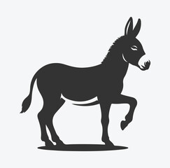 Majestic Donkey Silhouette Vector Collection, Ideal for Creative Projects and Illustrations
