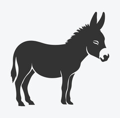 Majestic Donkey Silhouette Vector Collection, Ideal for Creative Projects and Illustrations