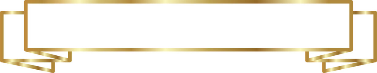 Golden tag label and banner