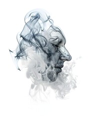 Fototapeta premium Ethereal Graffiti: Merging the Fleeting and the Permanent in a 3D Rendered Visual Artwork