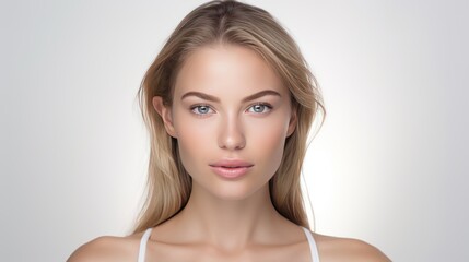 Beauty skincare woman face portrait. 