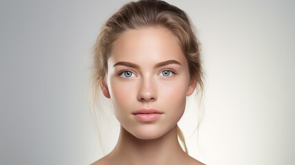Fototapeta premium Beauty skincare woman face portrait. 