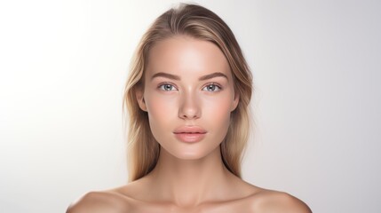 Beauty skincare woman face portrait. 