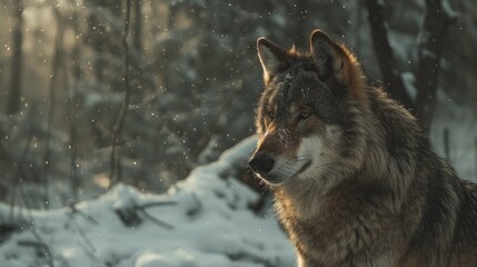 Obraz premium Wolf found in Europe