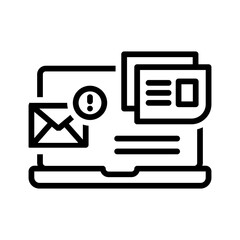 Vector black line icon for Shared information