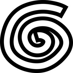 Lines bold curved. Design elements