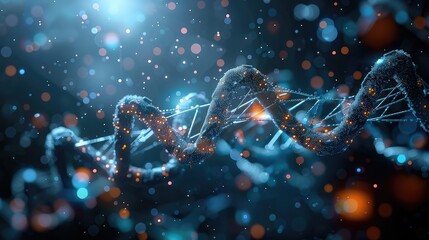 Conceptual of genetic engineering and CRISPR-Cas9 technology