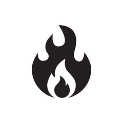 Fire sign. Fire fire icon isolated on a white background. Vector illustration