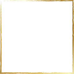 Grunge square golden frame. Luxury element