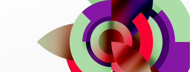 Obraz premium Circle geometric abstract vector background
