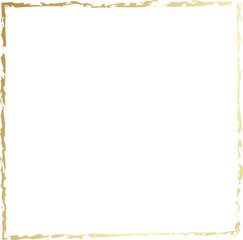 Grunge square golden frame. Luxury element
