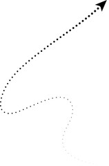 Arrow design with dotted lines