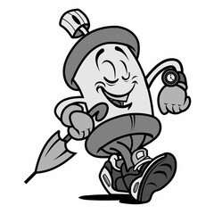 smiling spray vector. can be used as a sticker.